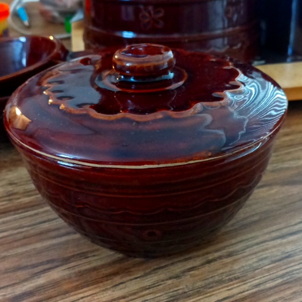 Vintage Marcrest Daisy Dot Stoneware Covered Casserole